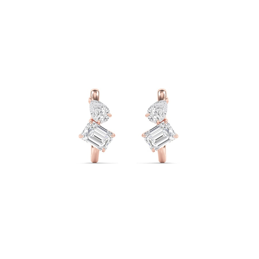 Mixed Shape Toi Et Moi Fashion Earrings lab grown diamond