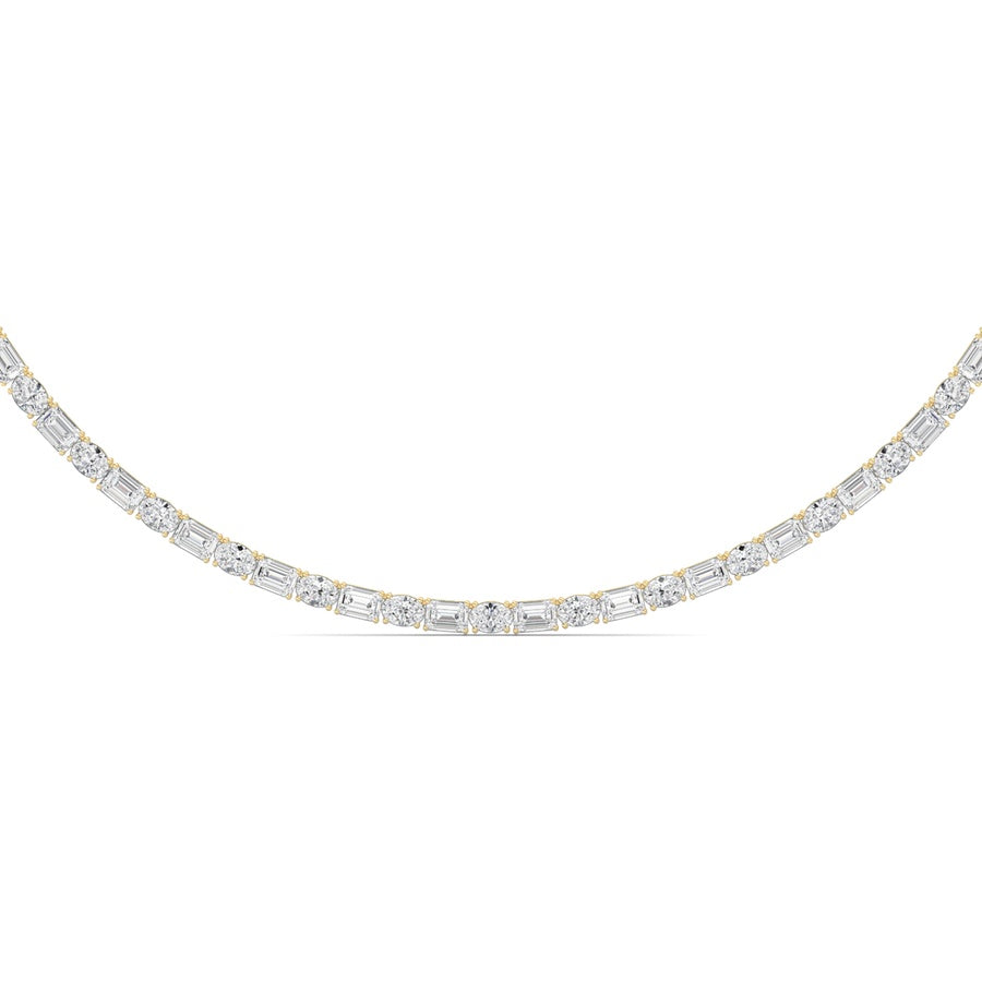 25Cttw Emerald Lab Grown Diamond (F/VS ) Necklacein 14K Gold