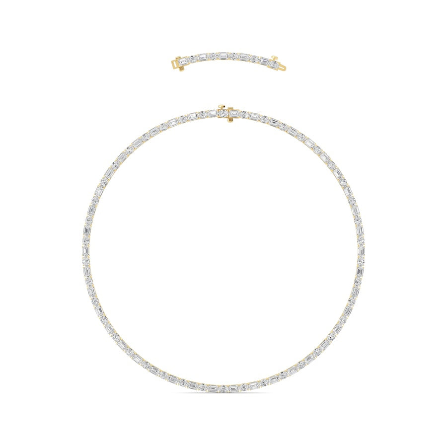 25Cttw Emerald Lab Grown Diamond (F/VS ) Necklacein 14K Gold