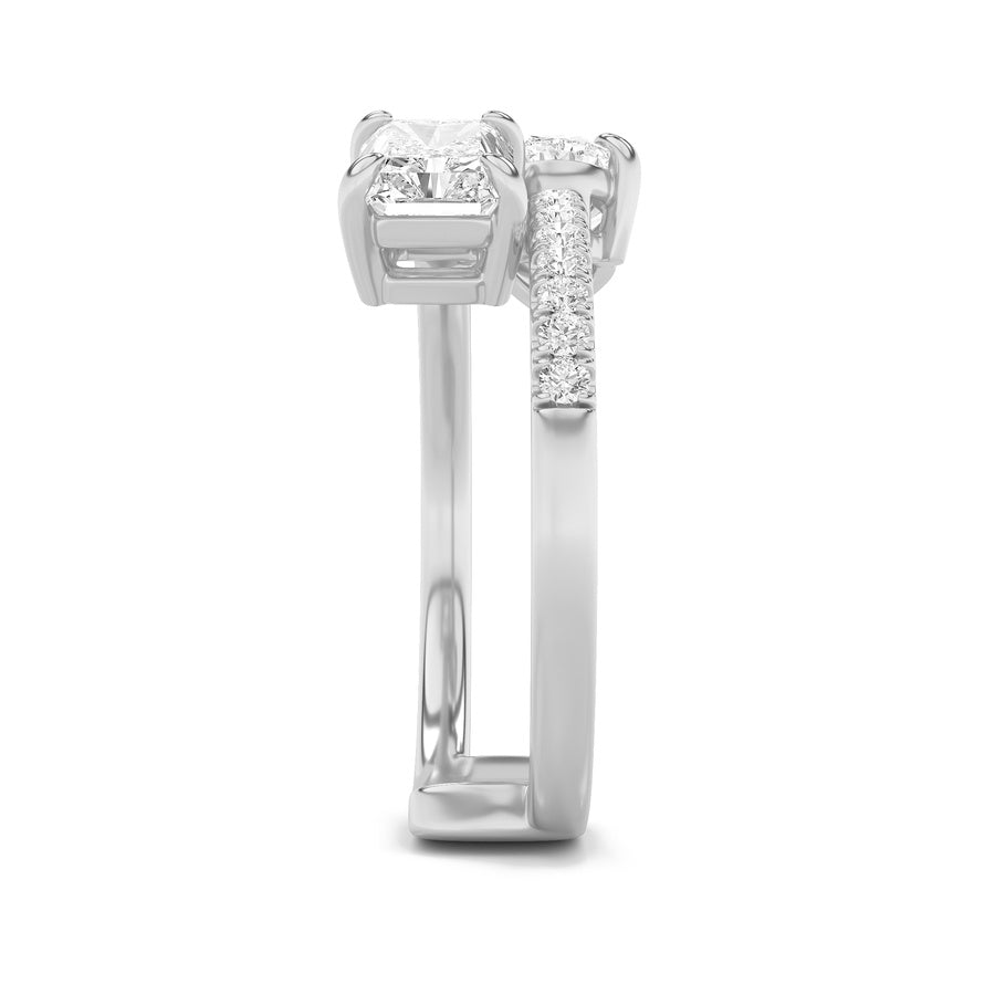 Pear Shape Toi Et Moi Fashion Ring lab grown diamond