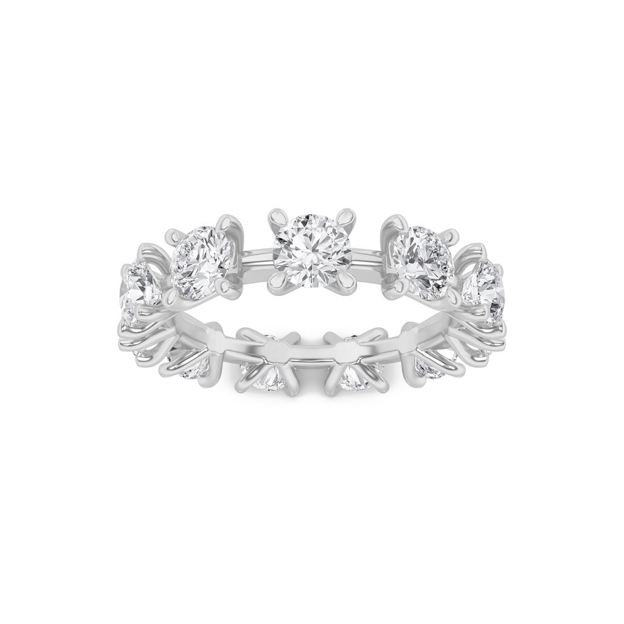Round Shape Eternity Band Ring lab grown diamond