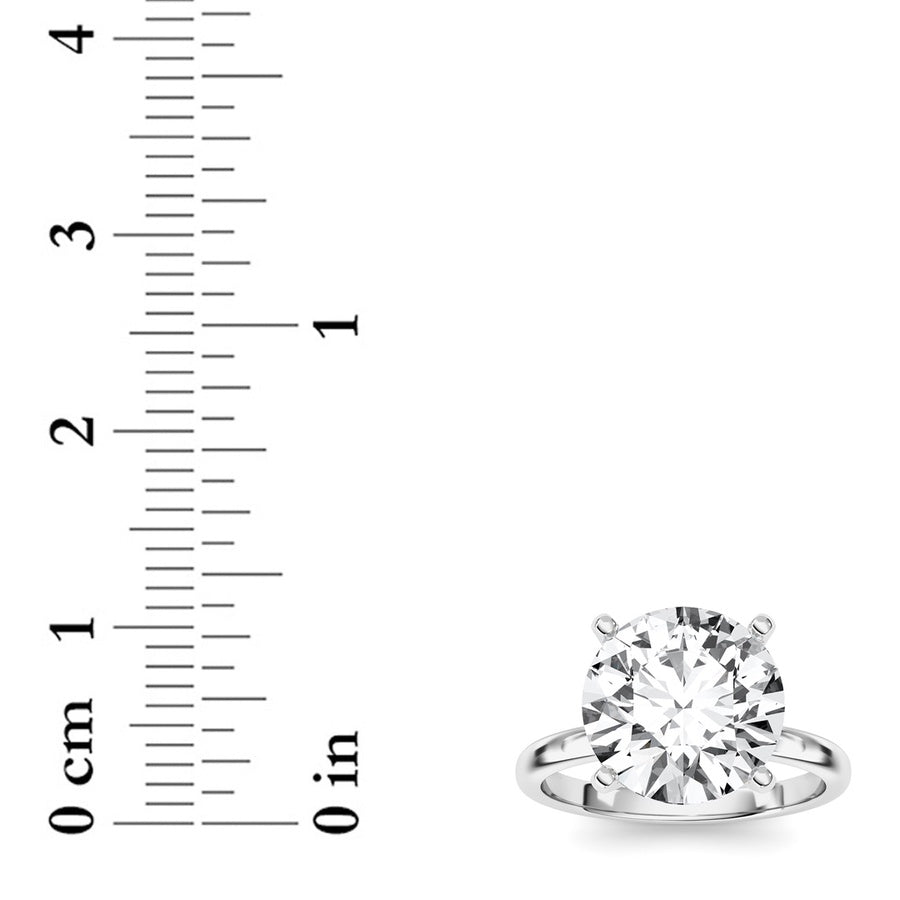 5Cttw Round Shaped Lab Grown Diamond Classic Solitaire Ring in 14K Gold (F/VS)