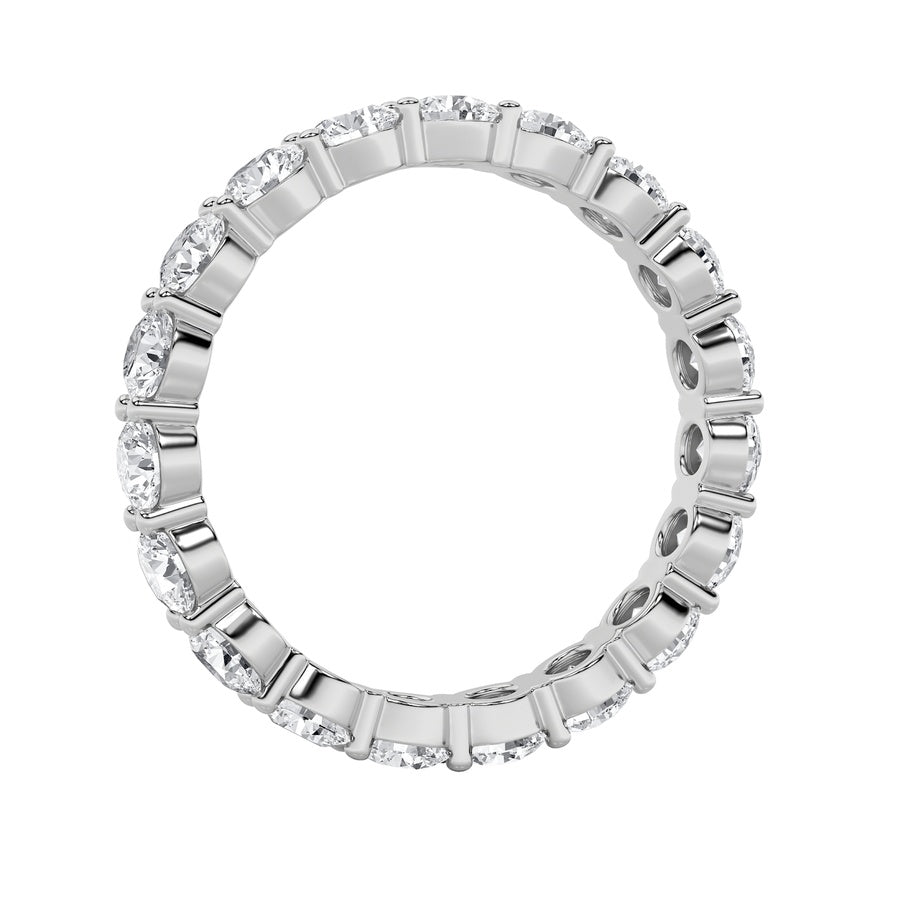 Round Shape Lab Grown Diamond Split Prong Eternity Ring lab grown diamond