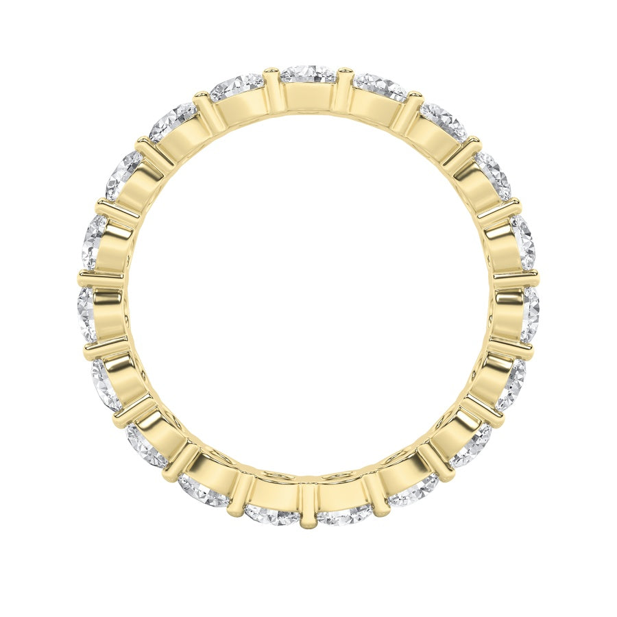 2.25Cttw Round Shaped Lab Grown Diamond Split Prong Eternity Ring in 14K Gold (F/VS)