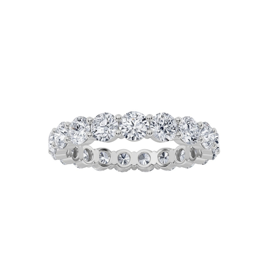 Round Shape Lab Grown Diamond Split Prong Eternity Ring lab grown diamond