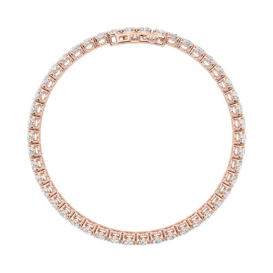 Oval Shape East West Line Bracelet lab grown diamond