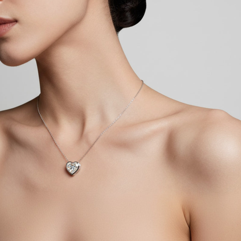Model wearing necklace