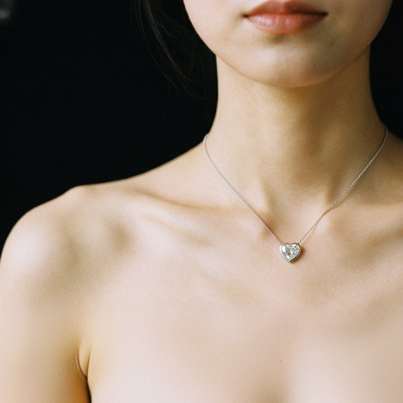 Model wearing necklace